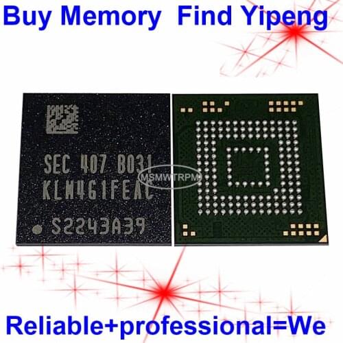 KLM4G1FEAC-B031 Small size BGA153Ball EMMC5.0 5.0 4GB Mobilephone Memory New original and Second-hand Soldered Balls Tested OK