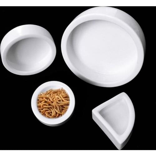 Ceramics Reptile Feeder Water Food Dish Feeding Bowl Turtle Lizard Snake Basin HX6D