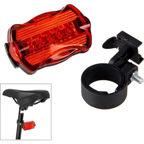 Red Bike Bicycle Back Light Rear Taillight LED Bicycle Rear Lamp Bike Light 5 LED Rear Tail Daytime Running Light