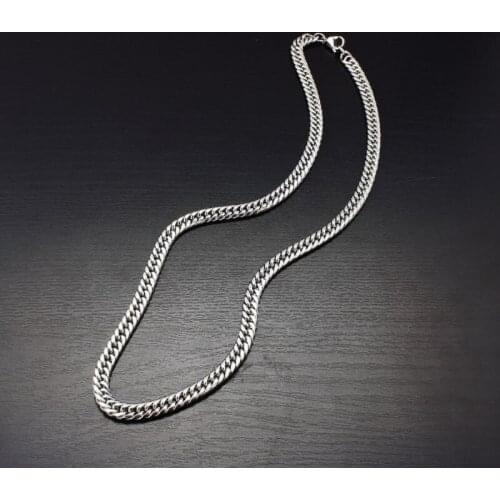 Man Jewelry Necklace Goth Stainless Steel Trend Men Neck Chains Accessories Simplicity Choker Chain Punk Hip Hop Wens Necklaces