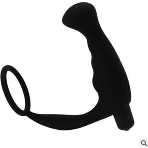 Male prostate massager with delay ring G-spot 10 frequencies vibration climax adult fun health care vibrator Z101 Drop shipping