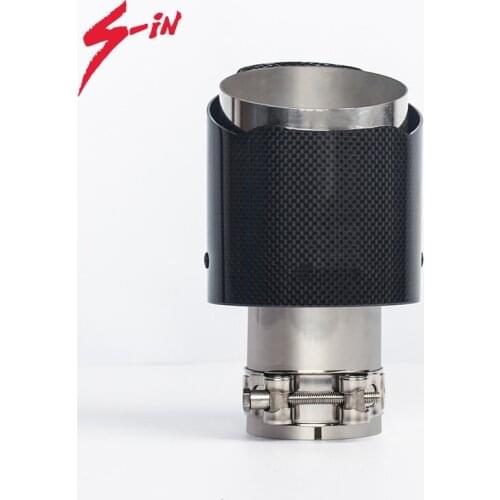 Muffler Tips Exhaust Clamp Tip Light Carbon Fiber Tips Universal Tips Exhaust Muffler