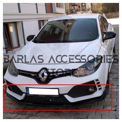 Renault Fluence Front Bumper Attachment Gloss Black 3 Pcs