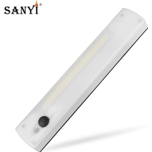 COB Night Light Portable LED Switch Closet Lights Wall Lamp 3xAAA Battery Powered Wireless Cabinet Leds Lamp With Magnetic Strip