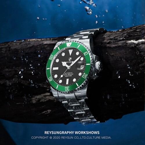 2021 New Lacz Denton Brand Automatic Mechanical Men Watch 100M Waterproof Male Sapphire Glass Sport Wristwatch Relogio Masculino