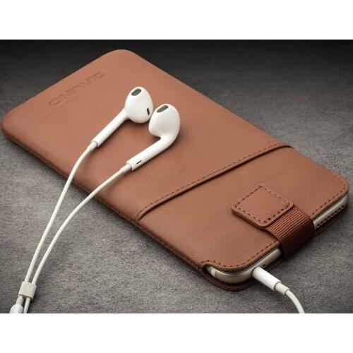 QIALINO Luxury Genuine Leather Bag Case For iPhone 8/7/6 Fashion Leather with Card Slot Cover for iPhone 8 Plus / 7 Plus /6 Plus