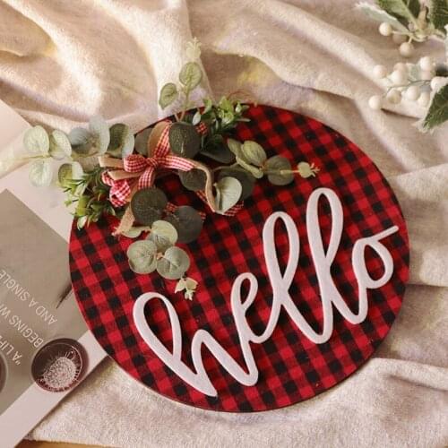 Christmas pendant American style decoration home decor Natural wood crafts door hanger hanging shop window welcome sign