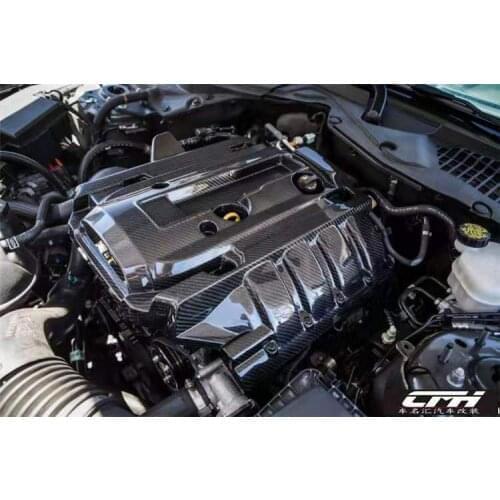 Car Carbon Fiber Style Engine Cover Bonnet Hood Fits For Ford Mustang 2.3T 2015 2016 2017 2018 2019