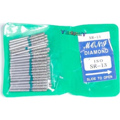 Dental Diamond burs High Speed Burs for Polishing Smoothing SR SERIES Dental Burs 50pcs SR-13 Burs