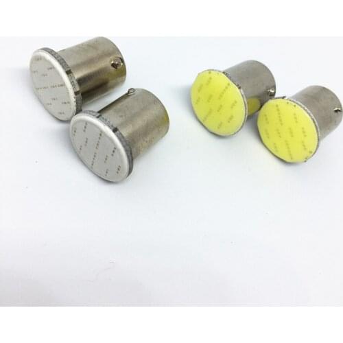2pcs LED P21W 1156 BA15S Bulb For Auto Car Backup Tail Turn Signal Lights 12V Chips LED COB Lamp White 6000k
