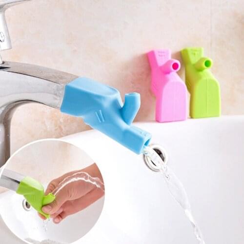 High Elastic Silicone Water Tap Extension Sink Children Washing Device Bathroom Kitchen Sink Faucet Guide Faucet Extenders TXTB1