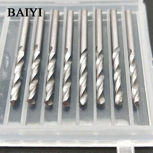 10pcs Carbide Alloy Drill Twist Drill Bits 2.5mm Super Hard Stainless Twist Bit Straight Handle Solid Monolithic Drill bit