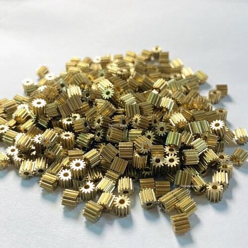 10X Mini 0.3M 13T RC model diy copper gear 1.48 1.5mm 1.98 2mm hole diameter Spur gear 0.8MM thickness