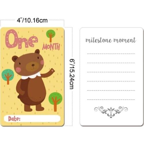 12 Sheet Milestone Photo Sharing Cards Gift Baby Age Cards Newborn Photo Props R9JD