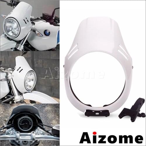 2016 2017 2018 2019 For BMW R NineT Urban G/S White Headlight Cover ABS Plastic Headlight Fairing Motorcycle Headlamp Front Cowl
