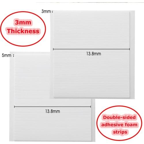 13.8cm* 3/5mm*3mm Double-sided Adhesive Foam Single Strips for DIY Scrapbooking Shaker Cards Making Craft Supplies 2021 New