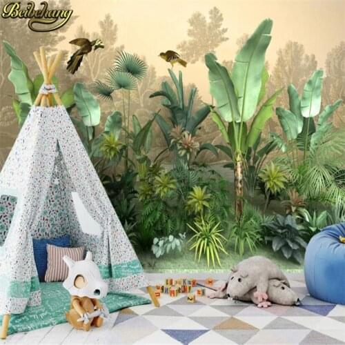 Beibehang Custom 3d wallpaper Tropical rainforest plant landscape background Mural Photo Wallpaper Living Room Decor Wallpapers