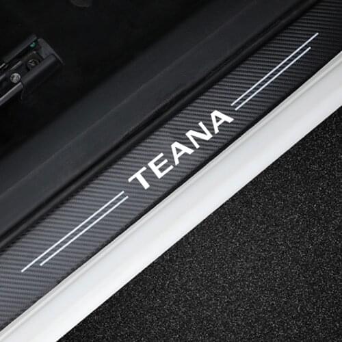 4Pcs For Nissan Teana 2013 2012 2011 2010 2009 2008 2007 2006 2005 2004 2003 Car Door Threshold Logo Sticker Tuning Accessories