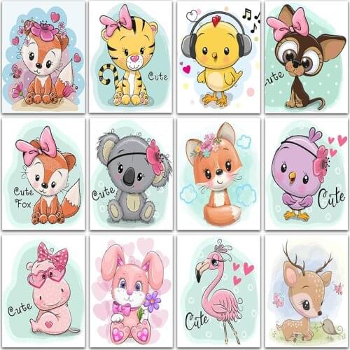 5D DIY Diamond Painting art animals fox Koala tiger Flamingo Full Square&Round Diamond mosaic embroidery Cross stitch home decor