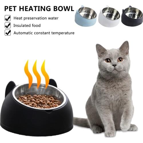 Pet Dog Bowl Winter Heated Pet Food Bowl Automatic Constant Temperature Electric Heating Bowl Cat Dog Water Dispenser Pet Feeder