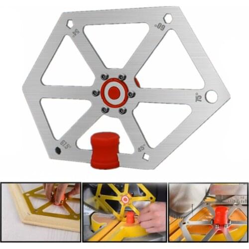 Woodworking Angle Ruler for Table Saw, Cutting Machine, Angle Adjustment Tool Aluminum Alloy Hexagon Ruler Measuring Tools