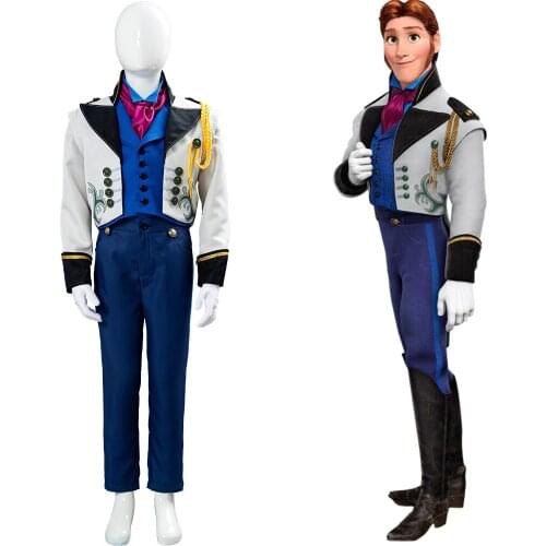 Prince Hans Cosplay Costume Outfits Kids Children Uniform Halloween Carnival Costumes