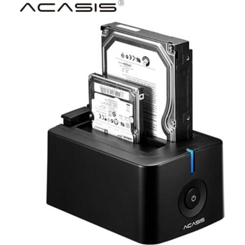 ACASIS SATA3 USB 3.0 Hard Drive Docking Station for 3.5 inch or 2.5 inch HDD Enclosure Cloning Duplicator Box harddisk enclosure