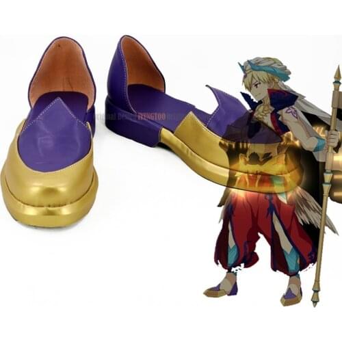 FGO Gilgamesh Cosplay Fate Grand Order Caster Gilgamesh Cosplay Shoes Boots Custom Made for Men and Women