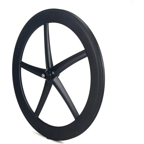 ELITEWHEELS Super Light Weight 700c Five Spoke Carbon Wheel Five Spoke Wheelset Clincher Tubular For Track Triathlon Time Trial