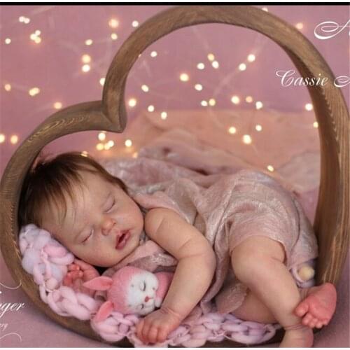 Closed eyes 22inch Reborn reborn doll kit Alexis Reborn Baby blank DIY Doll Parts Creatived Diy Doll Accessories