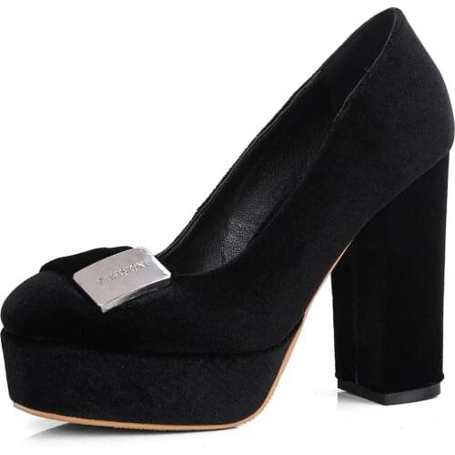 The spring and autumn period and the round head light mouth single shoes 2018 new thick with waterproo