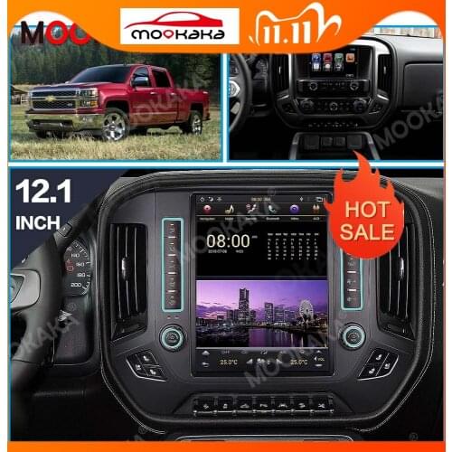 For GMC SIERRA 2015 - 2019 Android 9 Multimedia Player Tesla Style Car Radio GPS Navigation Auto Stereo Head Unit Tape Recorder