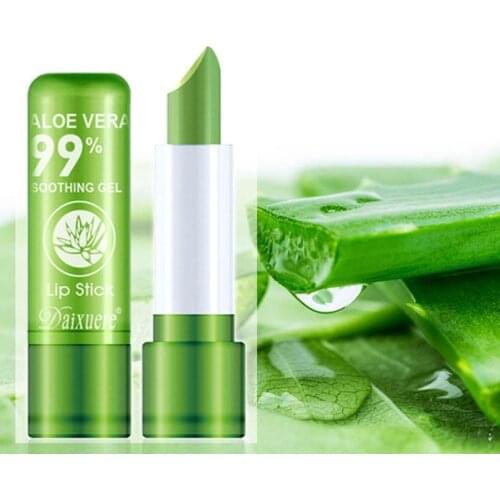 Natural Moisture Aloe Vera Lip Balm Temperature Changed Color Tool Protect Lip Moisturizing Lipstick Balm H7T9
