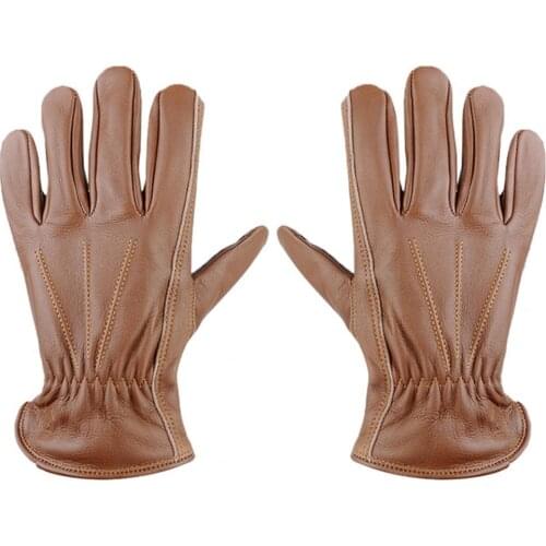 Cowhide Gloves Wear-resistant Heat Insulation Cowhide Work Gloves Gardening Sports Hiking Gloves
