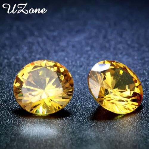 Personalize Top Quality Yellow Color CZ Stone 8MM Birthday Stone Novermber Crystal Can Drop Shipping