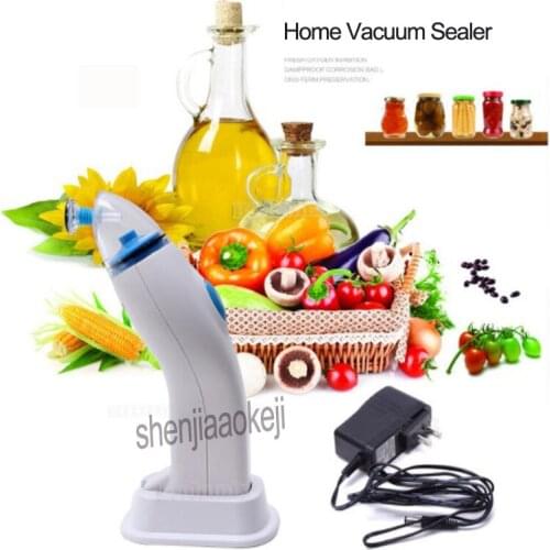 Portable food electric Vacuum sealing machine Household Handheld Auto Vacuum Sealer With 5pcs Bags Powered By Adapter