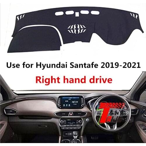 TAIJS Factory Avoid light Good Quality Polyester Fibre Car Dashboard Cover For Hyundai Santafe 2019-2021 Right hand drive