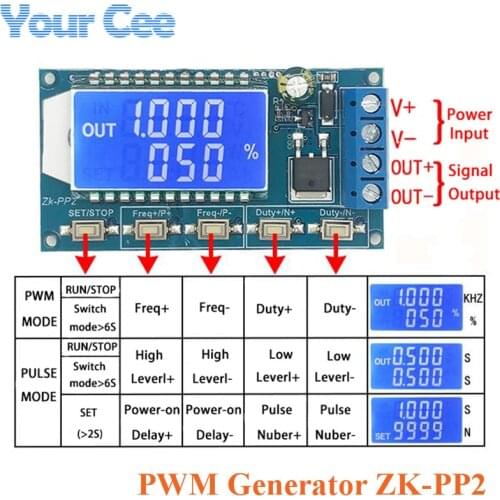High-power PWM Generator Module Pulse Mode Dimming Speed Control Module Adjustable Cycle Delay PP2/PP2K Drive LED Motor Load