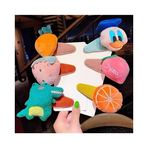 1pcs Lovely Large Face Washing Bangs Hairpin Korean New Plush Hair Pin Large Cute Funny Hair Clips BB Clip Jewelry Accessories