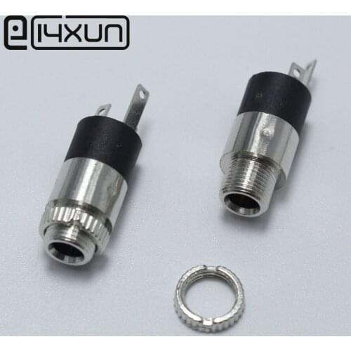 1pcs PJ-392 Nickel-plated 3.5mm Stereo Female Sockect with Screw 3.5 Audio Headphone Jack 3P Vertical Double Channel Connector