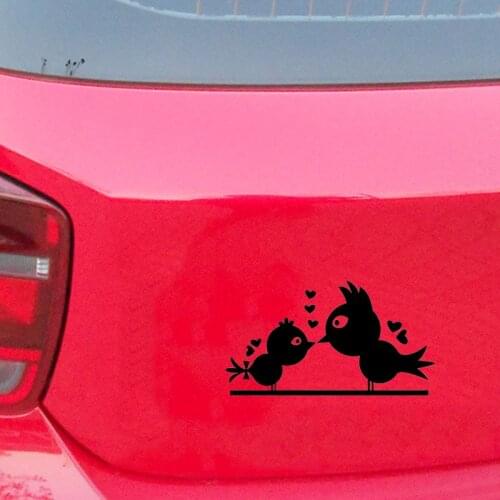 10.6*5.8cm Kissing Birds - Cute Love Car Laptop Bumper Window Vinyl Decal Sticker Warm And Romantic Car Sticker