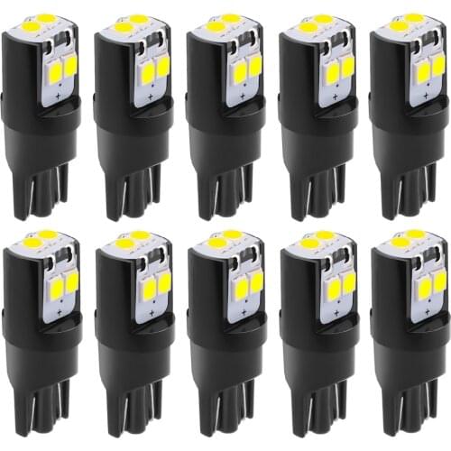 10PCS T10 W5W Super Bright 3030 LED Car Parking Lights Interior Reading Dome Lamp WY5W 168 194 2825 Auto Wedge Turn Side Bulbs