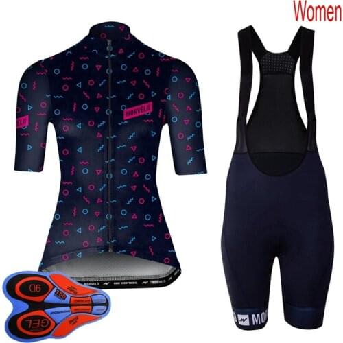 2021 Mens Summer Cycling Jersey Set Bicycle Clothes MTB Bike Shirt Bib Shorts Kits Breathable Quick Dry 9D Gel Pad Cycling Suit