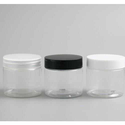 24 x 60g Empty Clear Cosmetic Cream Containers Cream Jars 60cc 60ml for Cosmetics Packaging Plastic Bottles With Plastic Cap