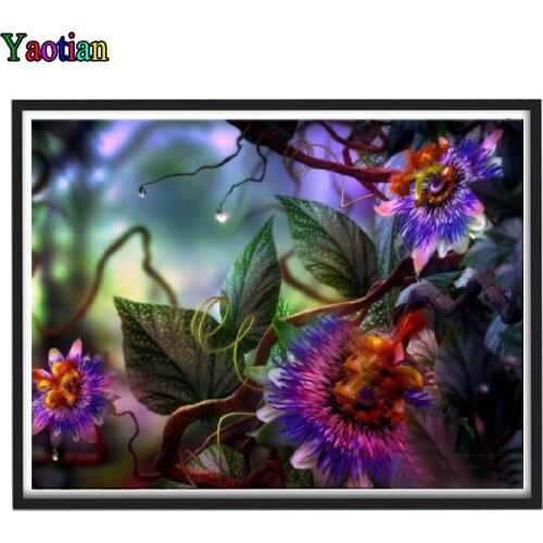 5D Diy Diamond Painting Cross Stitch Kits Beautiful flowers Diamond Embroidery Full Drill Handicraft Mosaic Decor Pictures Home
