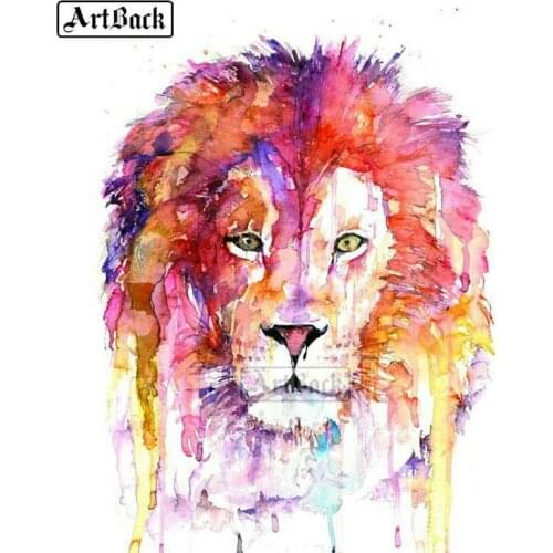 Full square drill diamond painting "lion" 5d diamond embroidery 3d animal mosaic home decoration gift