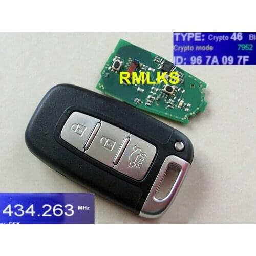 RMLKS Car Remote Smart Key Fit For Hyundai I30 I45 Ix35 Genesis Equus Veloster Tucson Sonata Elantra
