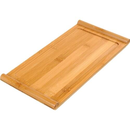 Big deal Natural Bamboo Tea Tray Bamboo Cup Plate Food Dessert Service Tray Plate for Kung Fu Tea Accessories