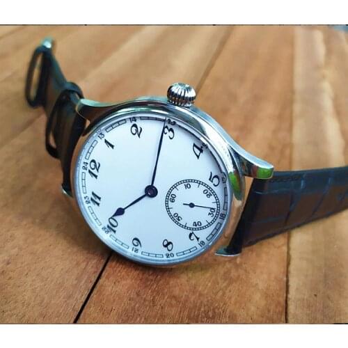 Sapphire crystal or Mineral glass 44mm GEERVO Enamel White dial Asian 6498 17 jewels movement Mens Mechanical watches GR09-20