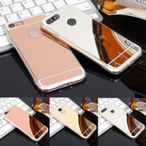 TPU Cover Phone Case For Huawei Honor 7A PRO 7C 7S Y5 Y6 Y7 2017 2018 Prime Rose Gold Mirror Cover For Enjoy 8e 7s 7 8 Plus